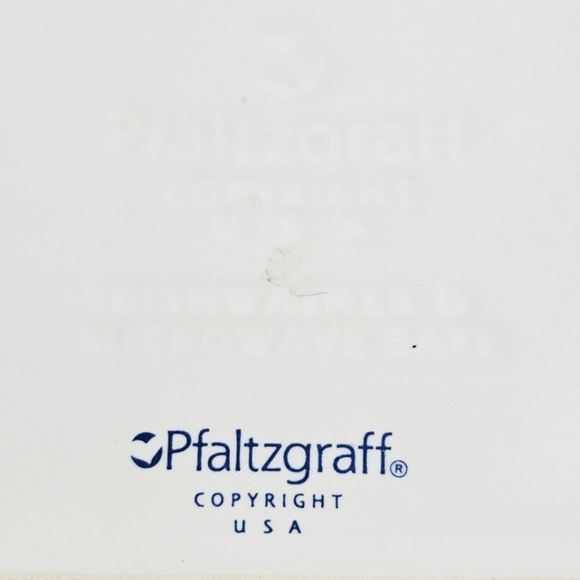 Pfaltzgraff Winter Frost Vintage Oval Platter Christmas Holiday White Blue 16" - Picture 5 of 7